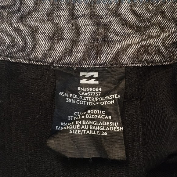Billabong Black Bermuda Chino Shorts - Picture 14 of 14